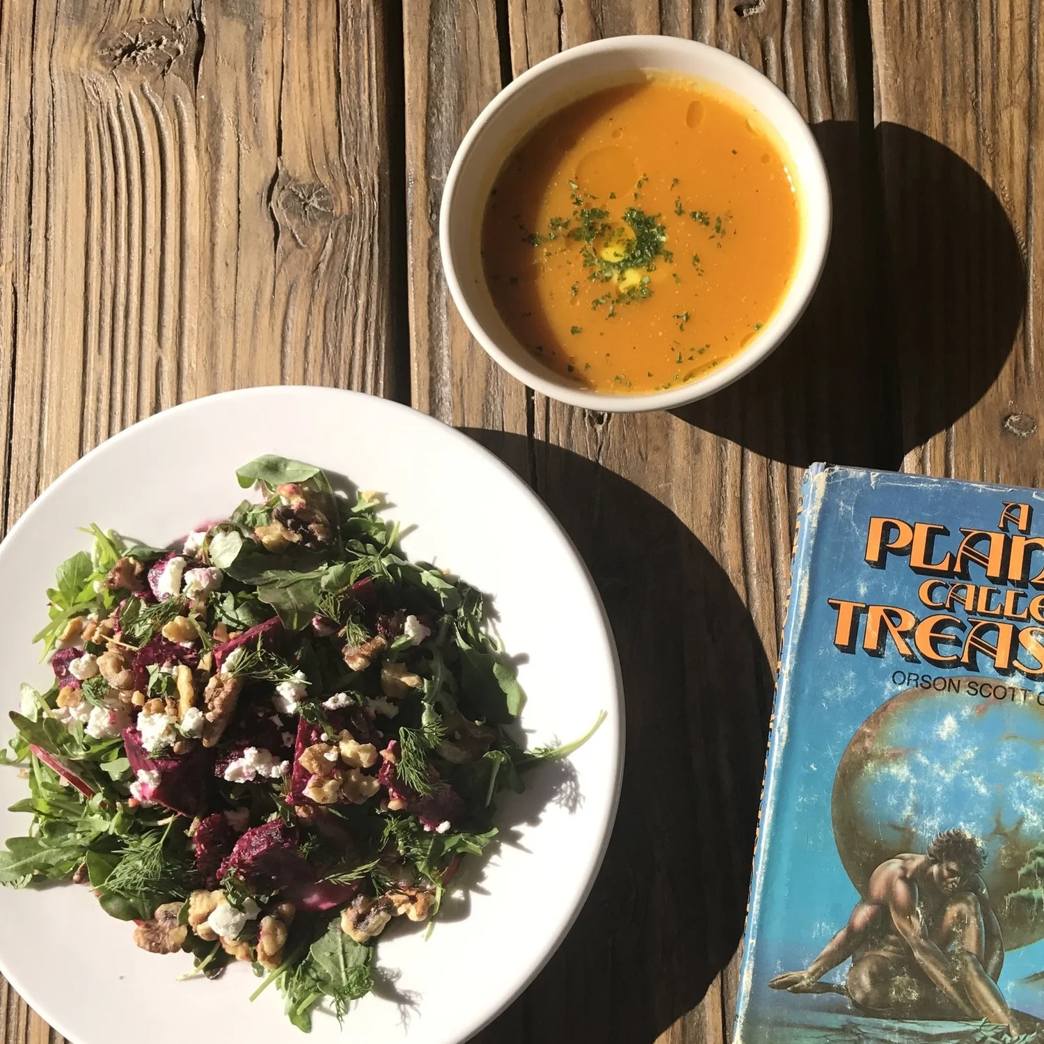 Soup and salad featured on Frontier Café’s official website